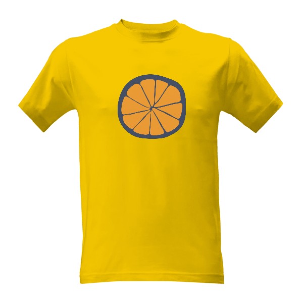 Tričko s potiskem Modrý pomeranč