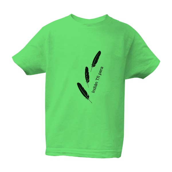 Tričko s potiskem Tři pera zelený